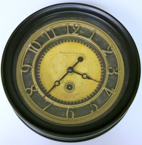 Wall Clock STERLING & NOBEL CLOCK CO. 9" Quartz Battery RETRO-VINTAGE - Working