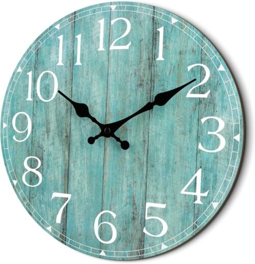 Wall Clock Teal Kitchen Accessories And Decor Wall Clocks Battery 14 Inch