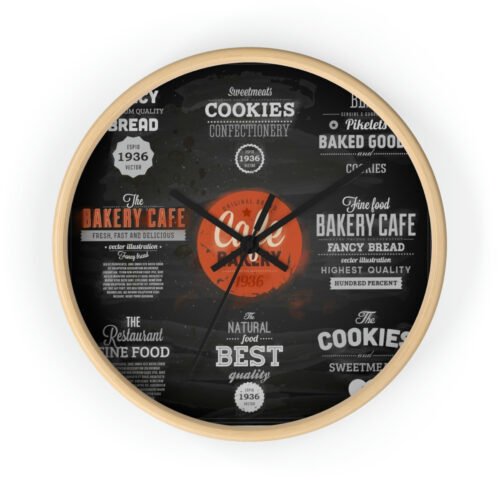 Wall clock Vintage Bakery Chalkboard Logos