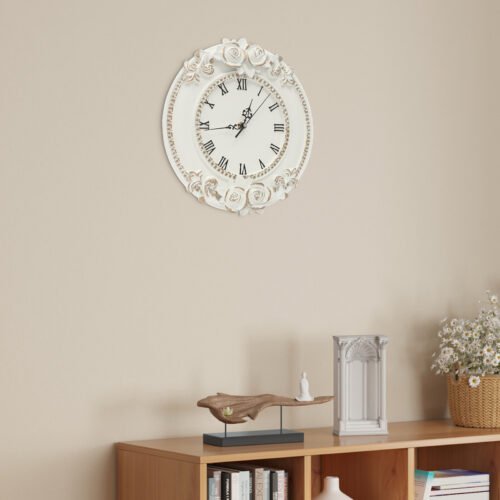 Wall Clock, White Large Wall Clock, Round Home Decoration Clock NEW HOT!