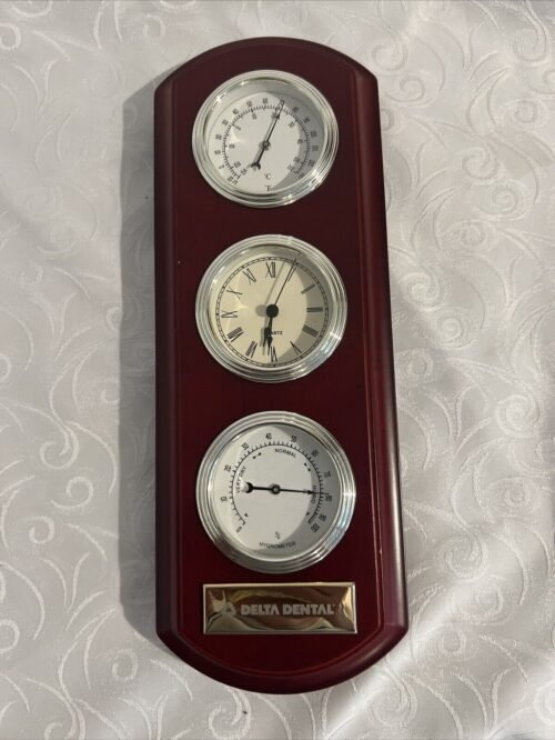 Wall Hang Clock Florrist Temp Humidity Weather Time Read*Delta Dental
