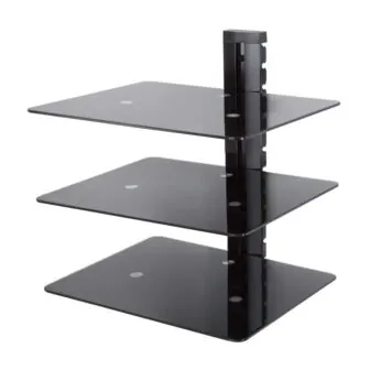 Wall Mounted AV Component Shelving Bracket, 3 Shelf