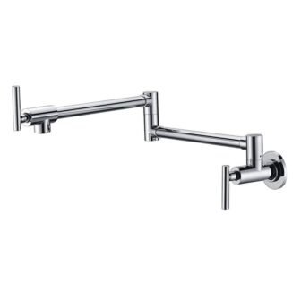 Wall Mount Pot Filler Faucet Kitchen Sink Faucet with Double Joint Swing...