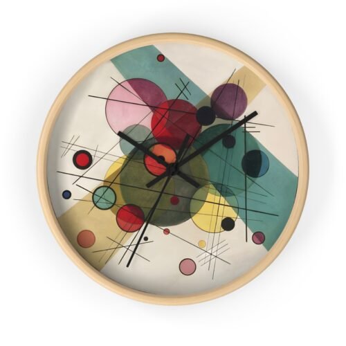 Wassily Kandinsky BAUHAUS Art Deco De Kooning Malevich Pop Art Gift Wall CLOCK