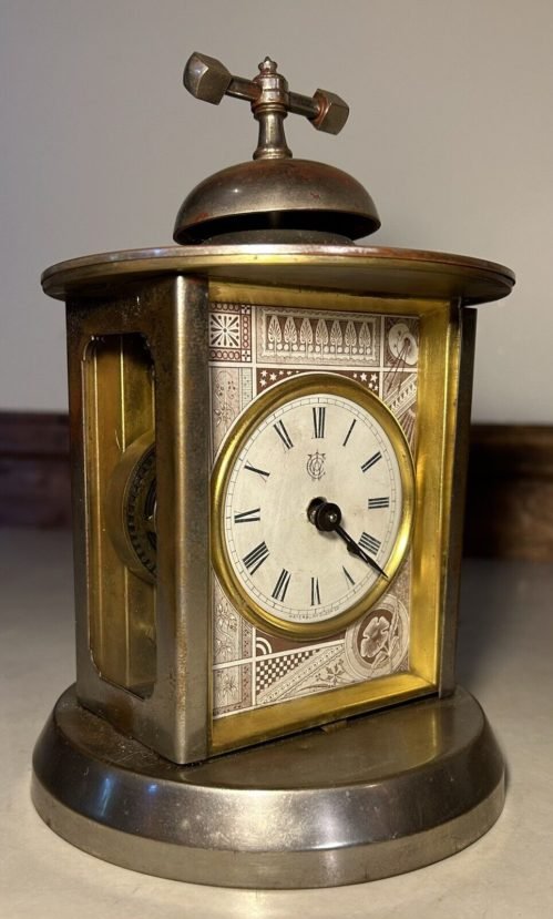 Waterbury External Bell Top Carriage Alarm Table Shelf Mantel Desk Clock