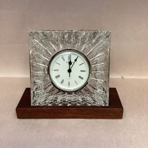⚡️Waterford Crystal Desk Clock - Late 20th century - With Wood base⚡️