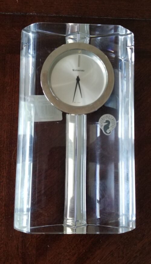 Waterford Crystal Large 8” Modern Style Signia Large Clock New Battery