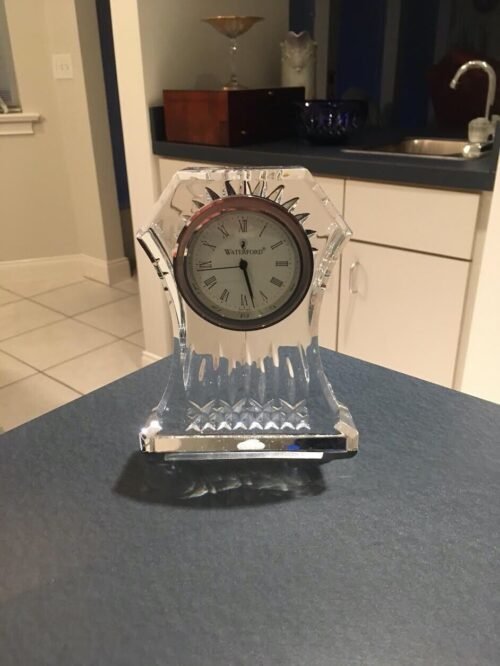 Waterford Crystal Large Lismore Mantle Desk Clock