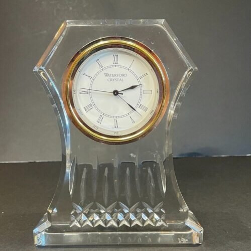 Waterford Crystal Lismore Large 6.5" Clock 107753 Signed Wateford Ireland