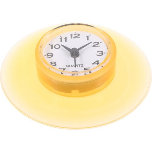 Waterproof Bathroom Clock Water Resistant Suction Cup Clock Silent Shower Clock