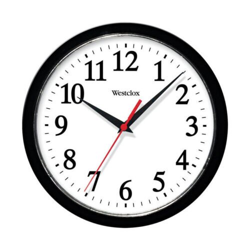 Westclox 10 in. L X 10 in. W Indoor Classic Analog Wall Clock Plastic