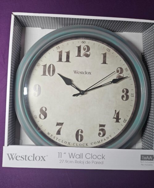 Westclox 11" Wall Clock – Vintage-Style Face, New in Box