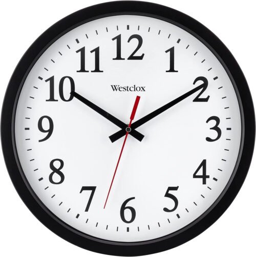Westclox 14" round Electric Powered Office Wall Clock, White