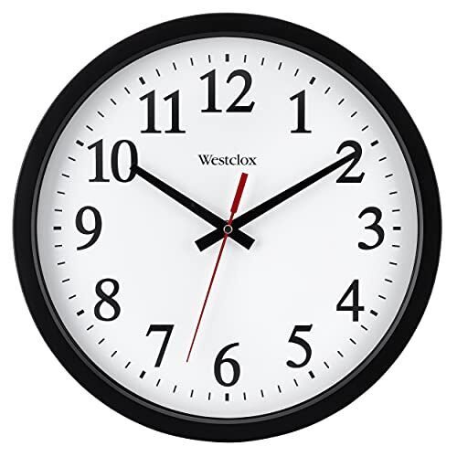 Westclox 14" Round Electric Powered Office Wall Clock White