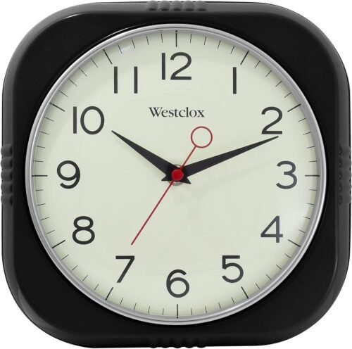 Westclox 1950s Retro Wall Clock – Bold 9.5" Display & Quiet Ticking-tested