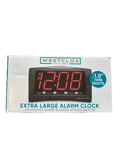 Westclox 3 in. Black Alarm Clock Digital