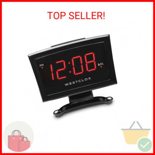 Westclox 70014 Plasma LED Alarm Clock, 0.9-Inch