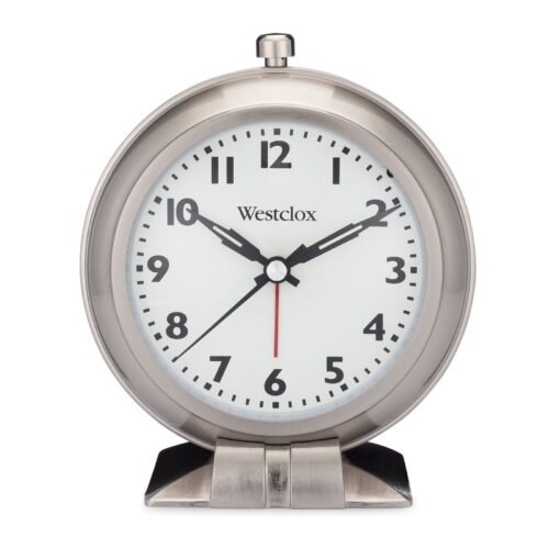 Westclox Analog Alarm Clock, 47602 Silver USA