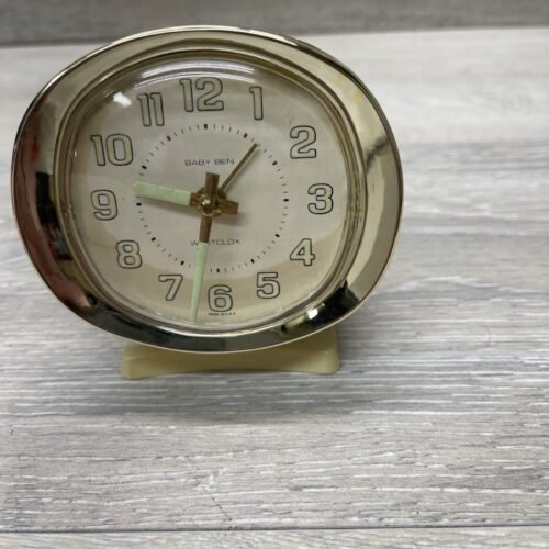 Westclox Baby Ben Classic Keywound Alarm Clock Lumed Hands Goldtone Case Works