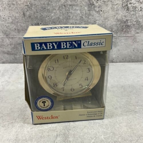 Westclox Baby Ben Classic Key wound Alarm Clock Luminous Hands 1964 Design