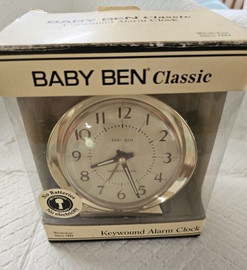 Westclox Baby Ben Classic Key wound Alarm Clock Luminous Hands 1964 Design