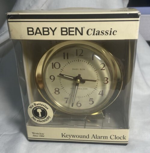 Westclox Baby Ben NIB Alarm clock with directions 1950's still works