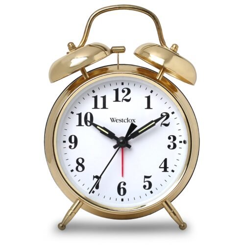Westclox Big Ben Loud Alarm Clock for Heavy Sleepers Twin Bell Vintage Gold