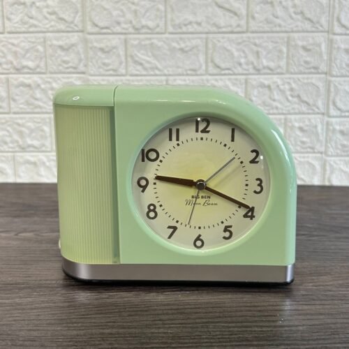 Westclox Big Ben Moon Beam Art Deco Lighted Alarm Clock Green Adjustable Retro