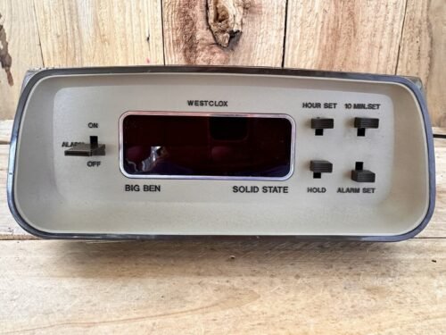 Westclox Big Ben Solid State Alarm Clock #22028 MCM Brown Tan Futura Works
