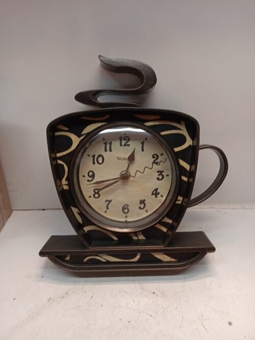 Westclox Coffee Cup 3D Wall Clock Model# Plastic Kitchen Clock 10" X 8" Works