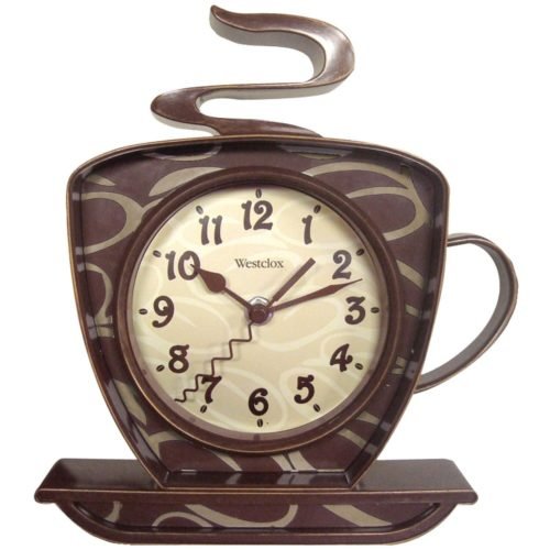 Westclox Coffee Time 3-D Wall Clock Mug Analog Kitchen Home Decor New