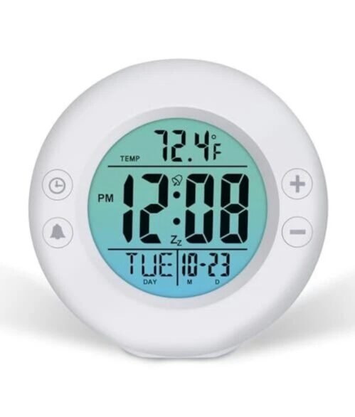 Westclox Digital Alarm Clock Battery or Electric Lighted LCD Display NEW