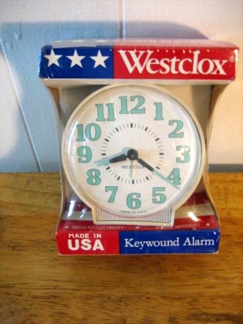 Westclox Keywound alarm clock, new/sealed