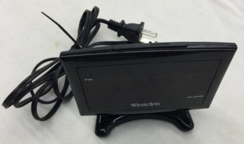 Westclox LED Black Alarm Clock, 5' Cord, Preowned, Works