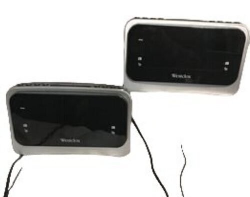 Westclox Nature Sounds Alarm Clock Radio With USB Charger 80231NSCN Lot of 2
