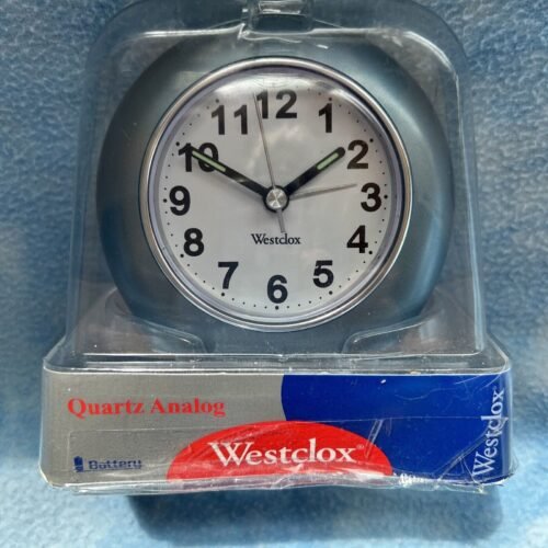 Westclox Spartus Quartz Analog Alarm Clock * Snooze * Runs on 1 "AA" Battery