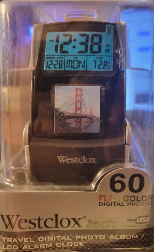 Westclox Tech 70024 Digital 60 Photo Album LCD Travel Alarm Clock Temperature