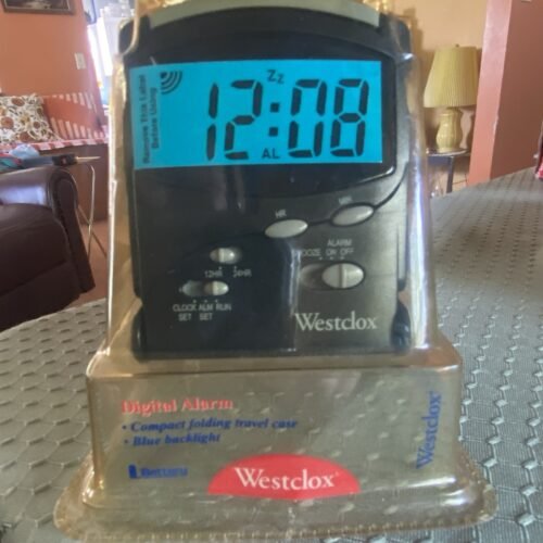 Westclox Travel Compavt Alarm Clock LCD Display #47587~ New In Package