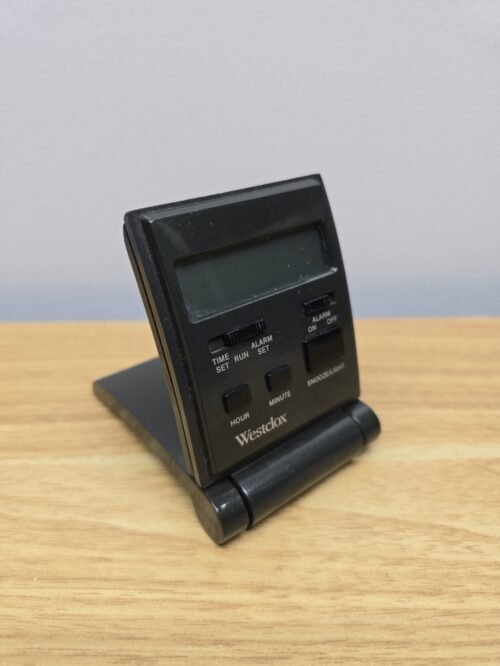 Westclox Travelmate Folding Travel Alarm Clocks Black 47508 For Parts Only
