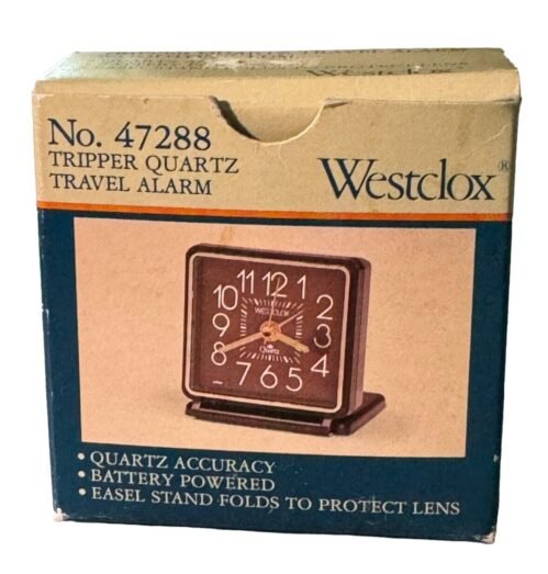 Westclox Tripper Quartz Travel Alarm Clock No. 47288 Never Used