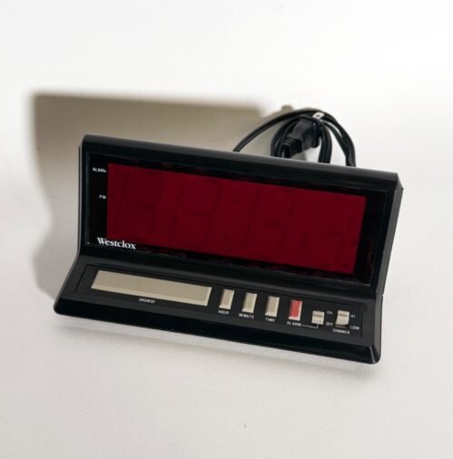 Westclox Vintage 80s Retro Large Red LED Digital Alarm Clock - Model 22704