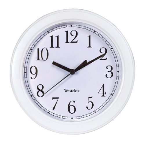 Westclox Wall Clock Simplicity Analog Round Home Office Clock 46994 New, White
