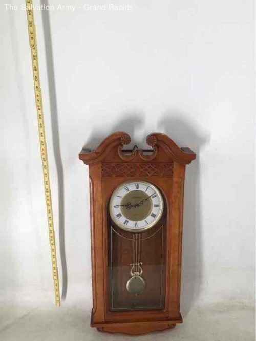 Westminster Brown Wooden Decorative Quartz Wall Pendulum Shelf Clock