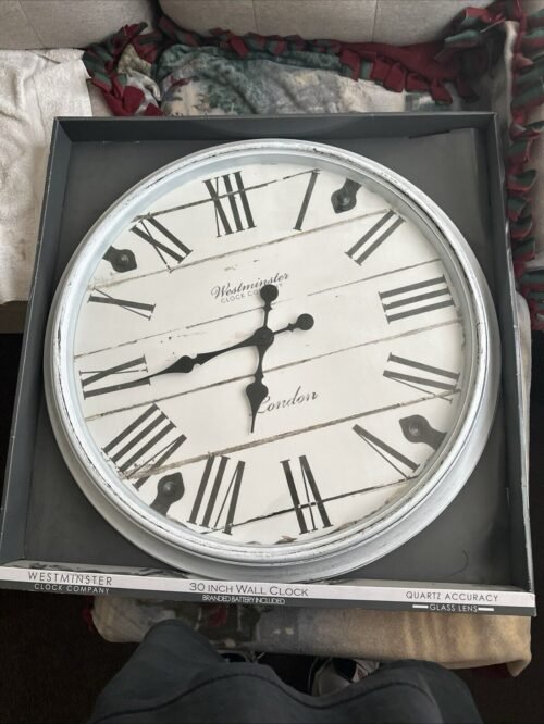 Westminster Clock Company Oversized 30" Quartz Wall Hanging Clock