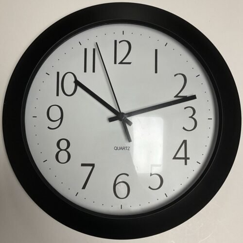 Whisper Quiet Clock 12" Black