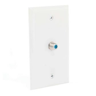 White 1-Gang Coaxial Plastic Wall Plate (1-Pack)