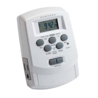 White 12-Volt Digital Timer for Outdoor Landscape Transformer (1-Pack)