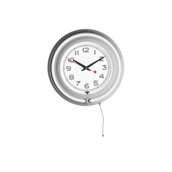 White Analog 14 in. Neon Wall Clock