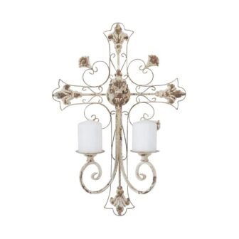 White Iron French Country Wall Sconce