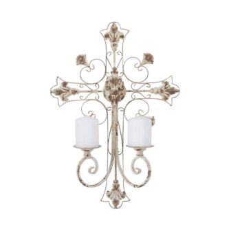 White Iron French Country Wall Sconce